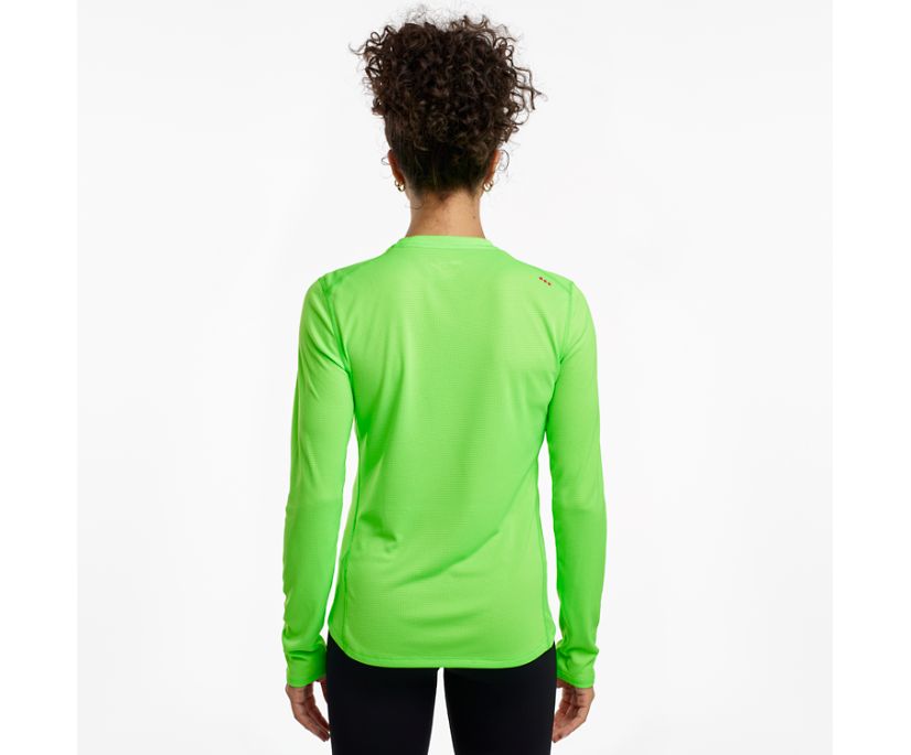 Női Saucony Stopwatch Long Sleeve Ingek Zöld | HU 867BEX